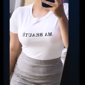 Black and white fashion t shirts
